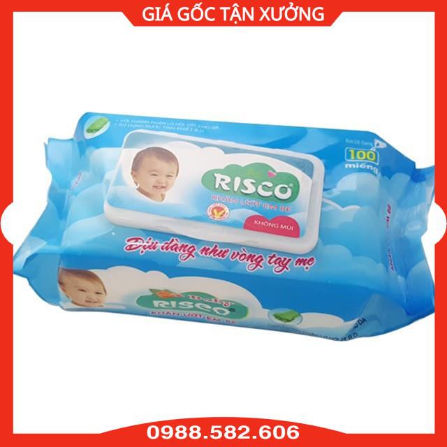 Khăn Ướt Không Mùi Baby Risco 100 Tờ Có Nắp Đậy, An Toàn Cho Bé Sơ Sinh - 8938506395073