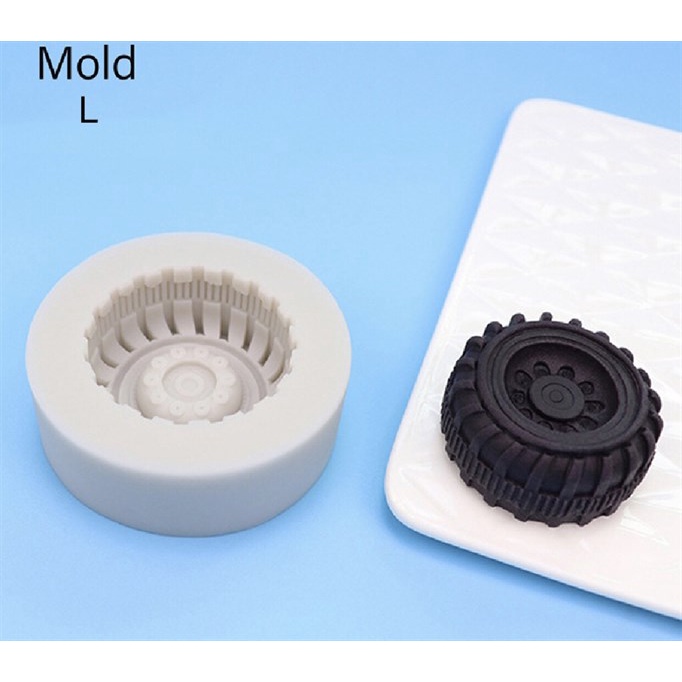 Bộ khuôn silicon 4 bánh xe (Hàng đẹp)