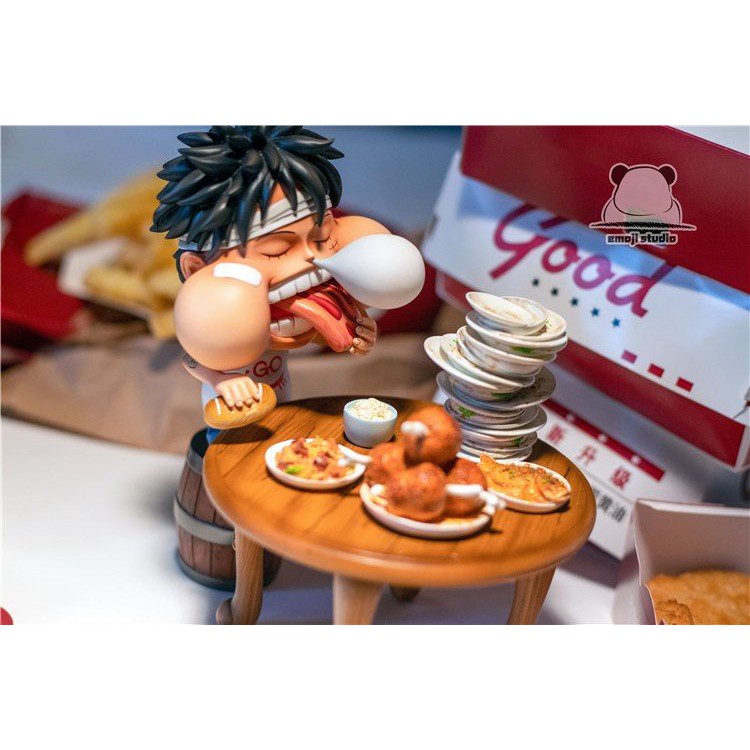 Mô hình One Piece chính hãng - Luffy Ăn - Emoji studio