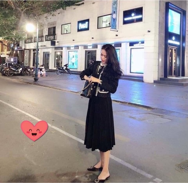 CHÂN VÁY XẾP LY DÀI NỮ SANG CHẢNH | BigBuy360 - bigbuy360.vn