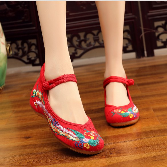 💥 HÀNG MỚI VỀ- Có sẵn-Giày Thêu Cổ Trang Trung Hoa- thêu chim phượng 3cm | BigBuy360 - bigbuy360.vn