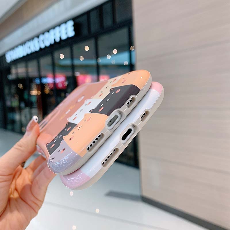 Ốp điện thoại silicon TPU mềm chống bụi hình chú mèo cho iPhone 7 8 Plus X XS XR XSMAX 11 12 13 Pro Max | BigBuy360 - bigbuy360.vn