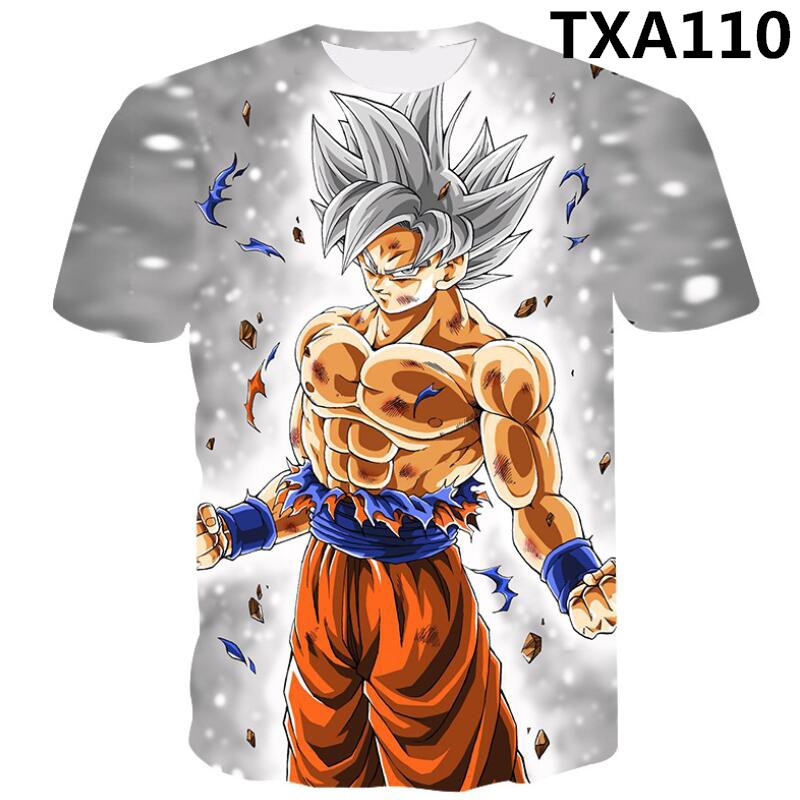 Hàng Mới Về Thoáng Mát Goku Dragon Ball Z 3d Áo Mùa Hè Thời Trang Tay Ngắn Tee Áo Nam Anime DBZ Bông Tai Kẹp Áo Thun