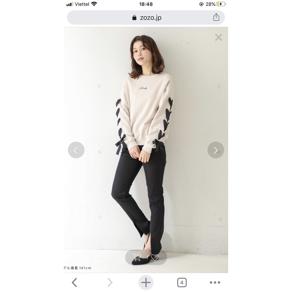 ÁO NỈ NỮ ❤️FREESHIP❤️ Áo nỉ nữ tay buộc nơ, hàng xuất Nhật xịn hãng COLZA | BigBuy360 - bigbuy360.vn