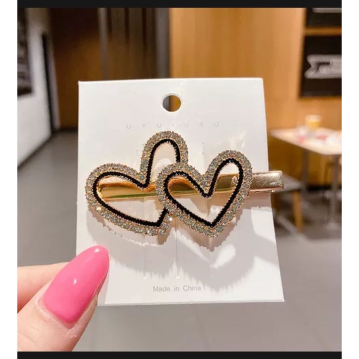 Kẹp mái nơ hoa đính đá sang trọng phong cách Hàn Quốc, phụ kiện tóc nữ KT046 - Filibra