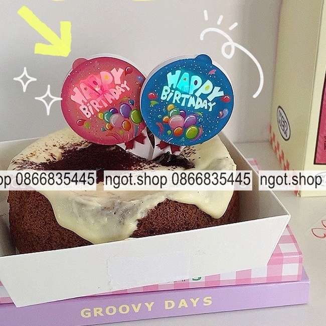 Nến cắm bánh sinh nhật phát nhạc Happy Birthday, có đèn lung linh
