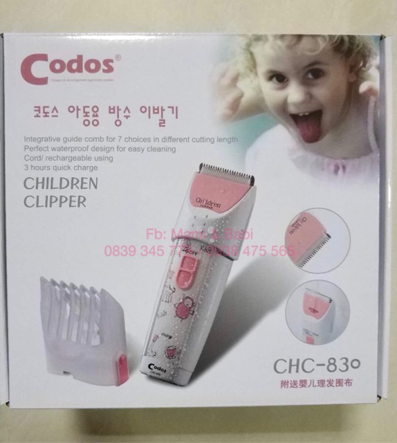 Tông đơ cắt tóc trẻ em Codos CHC830