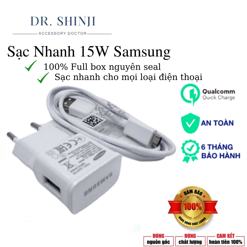 Sạc Nhanh 15W Chân Micro USB Zin Sạc Nhanh Quick Charge 2.0  Bảo Hành 12 Tháng