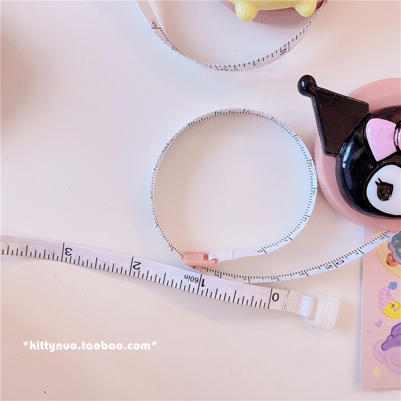 Thước dây nhỏ gọn có thể thu vào phong cách hoạt hình Nhật dùng đo may quần áo ba vòng eo ngực