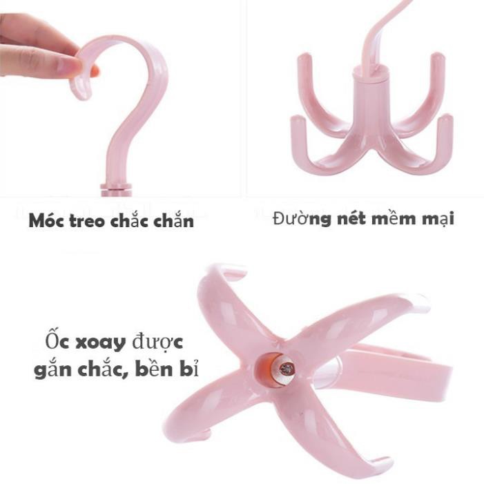 Set 2 Móc nhựa đa năng❤️𝑭𝑹𝑬𝑬𝑺𝑯𝑰𝑷❤️Móc Treo đồ Đa Năng 4 Chân Xoay 360 Độ