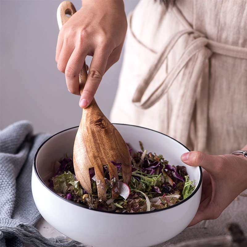 Vá nĩa nấu ăn xới cơm trộn salad làm từ gỗ cây keo