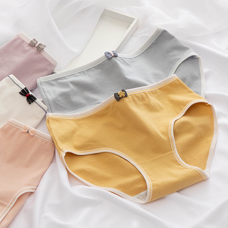 Quần Lót Cotton Nơ Tông Màu Solid Color QL16