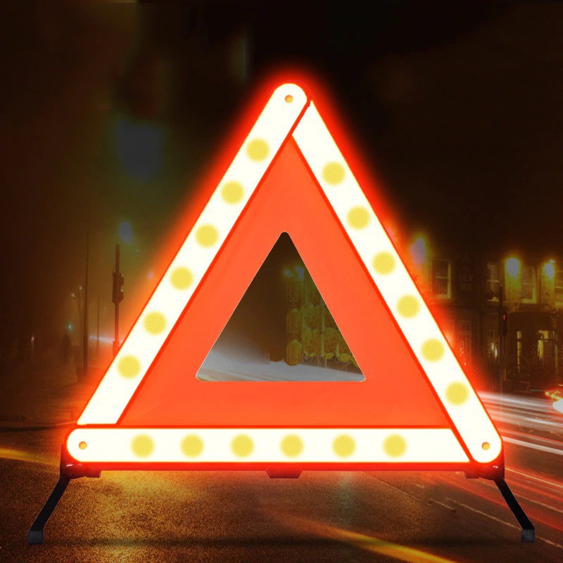 Biển phản quang cảnh báo xe ô tô gặp sự cố - hình tam giác 45*45cm di động đặt lòng đường