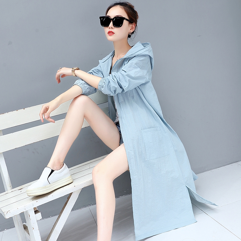 Áo khoác gió nữ chống nắng siêu mỏng dáng dài phong cách cổ điển | BigBuy360 - bigbuy360.vn