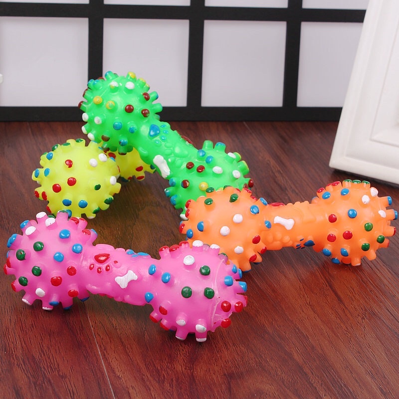 Đồ Chơi Cho Chó - Đồ Chơi Nhai Gặm Cho Chó Hình Quả Tạ Gai giahuypetshop