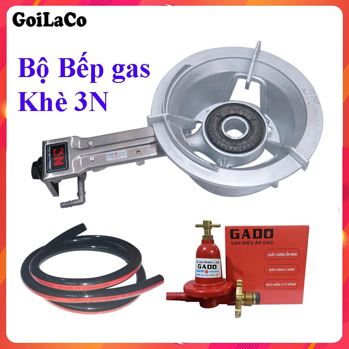 [Mã 267ELSALE hoàn 7% đơn 300K] Bộ bếp gas công nghiệp khè 3N – Bếp khè lửa mạnh và xanh