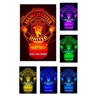 Đèn Led 3D 16 màu Logo CLB Manchester United