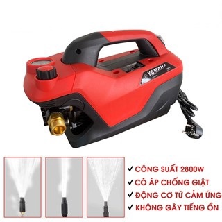 Máy rủa xe gia đình siêu khỏe,máy rửa xe mini chỉnh áp tặng bình bọt, dây dài 15m, nối súng dài