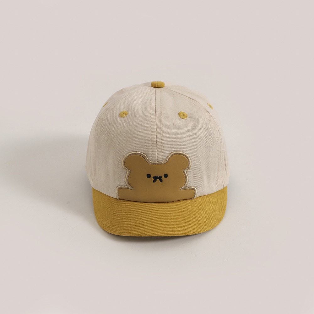 Mũ Lưỡi Trai Che Nắng Bằng Da Thiết Kế Hình Gấu Đáng Yêu Dành Cho Bé