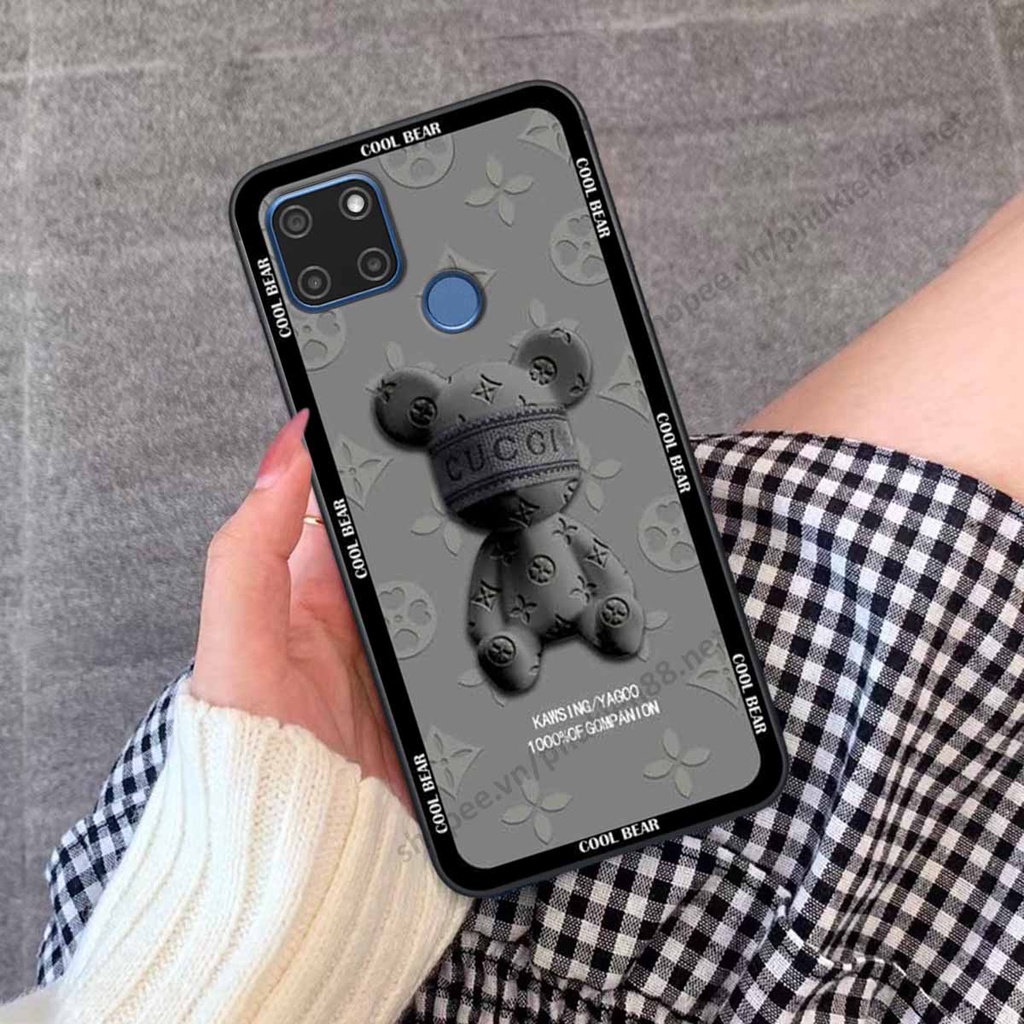 Ốp Realme C12 / C15 bear, k@ws thương hiệu phong cách ốp lưng thời trang cao cấp