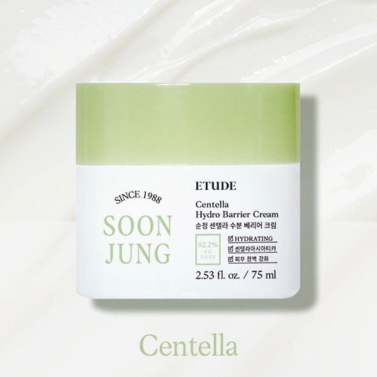 Set dưỡng da, làm dịu và cân bằng độ ẩm cho da Etude House Soon Jung Centella || Toner || Emulsion || Cica balm || Kem dưỡng ẩm || Sửa rữa mặt