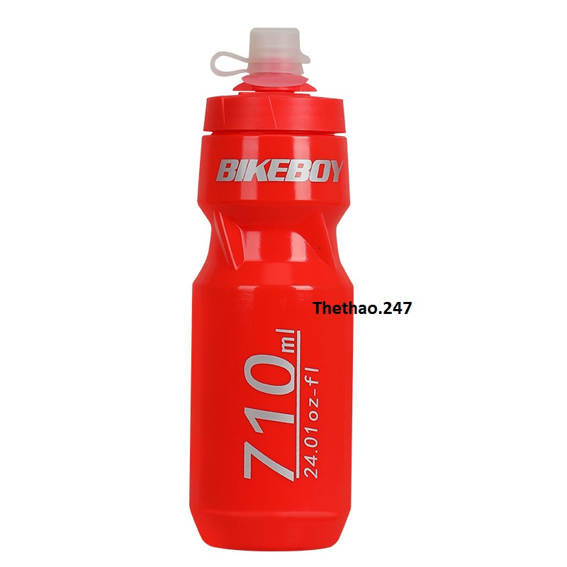 Bình Nước Xe Đạp Thể Thao 710ml, Chai Nước Tập Gym Nhựa Cao Cấp Loại 1 Không Mùi BIKEBOY