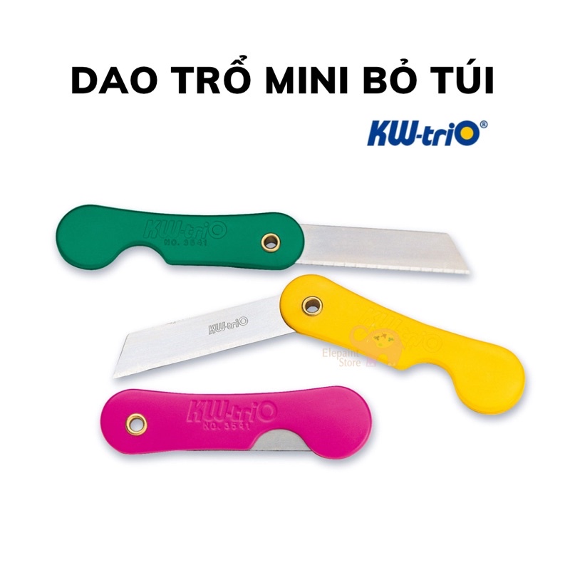 Dao trổ, dao dọc giấy mini bỏ túi Kw Trio 03541