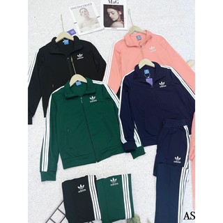 Bộ addidas sọc viền chạy gân