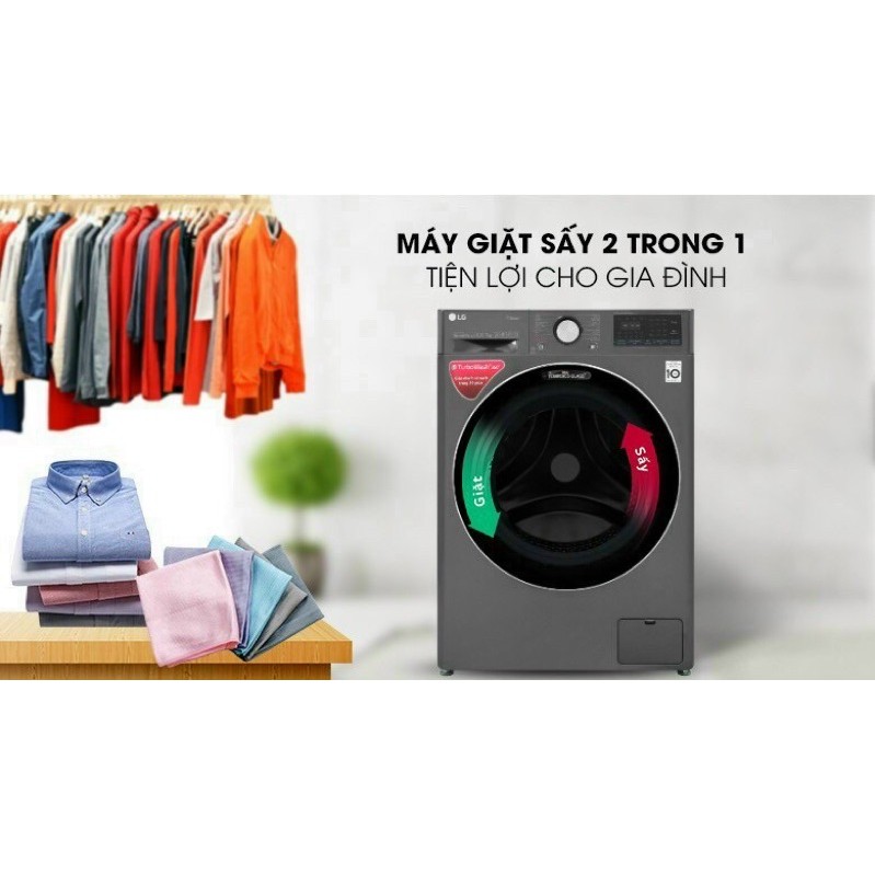 Máy giặt sấy LG Inverter 10.5 kg FV1450H2B Hàng Trưng Bày NEW Bảo Hành Chính Hãng