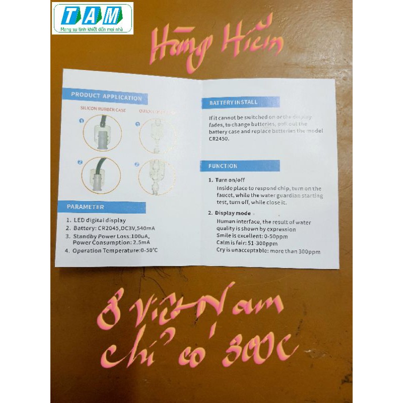 Thiết bị đo nước đầu vòi máy lọc nước RO TAM SD-1