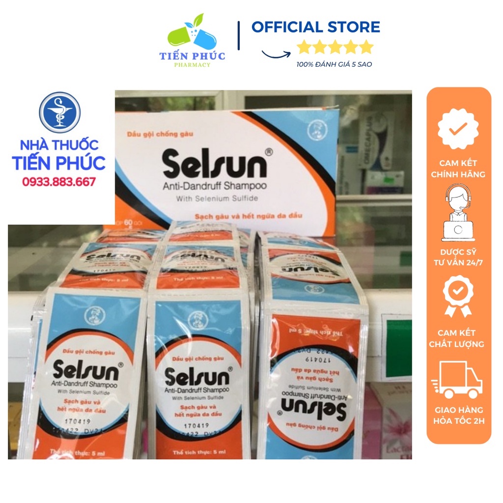 Gói Dầu gội chống gàu Selsun Gói 5ml