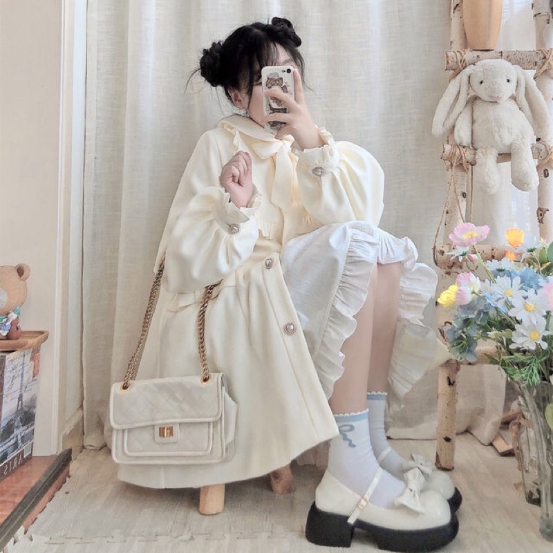 YAS0563-Áo khoác Lolita đang dài cổ tròn