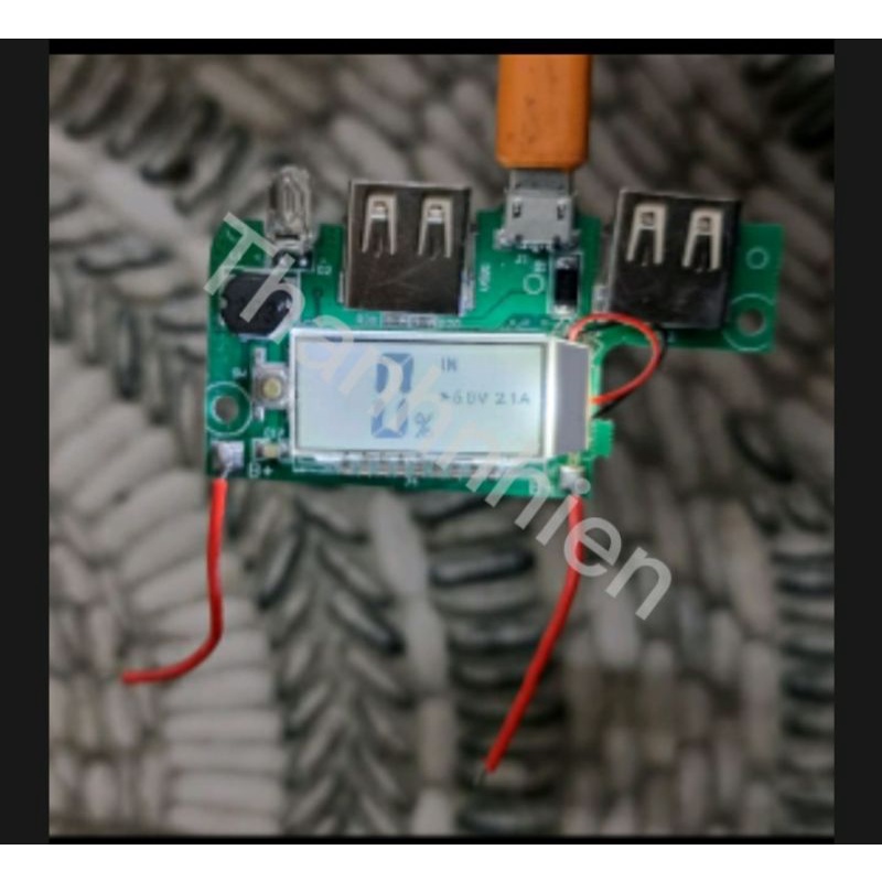 Bo mạch sạc pin dự phòng 2 cổng USB 5V 2.1A có màn hình hiển thị LCD