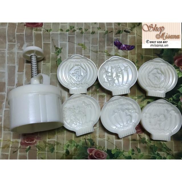 Khuôn trung thu lò xo hình lồng đèn Tài Lộc Bốn Mùa 200gr 6 mặt