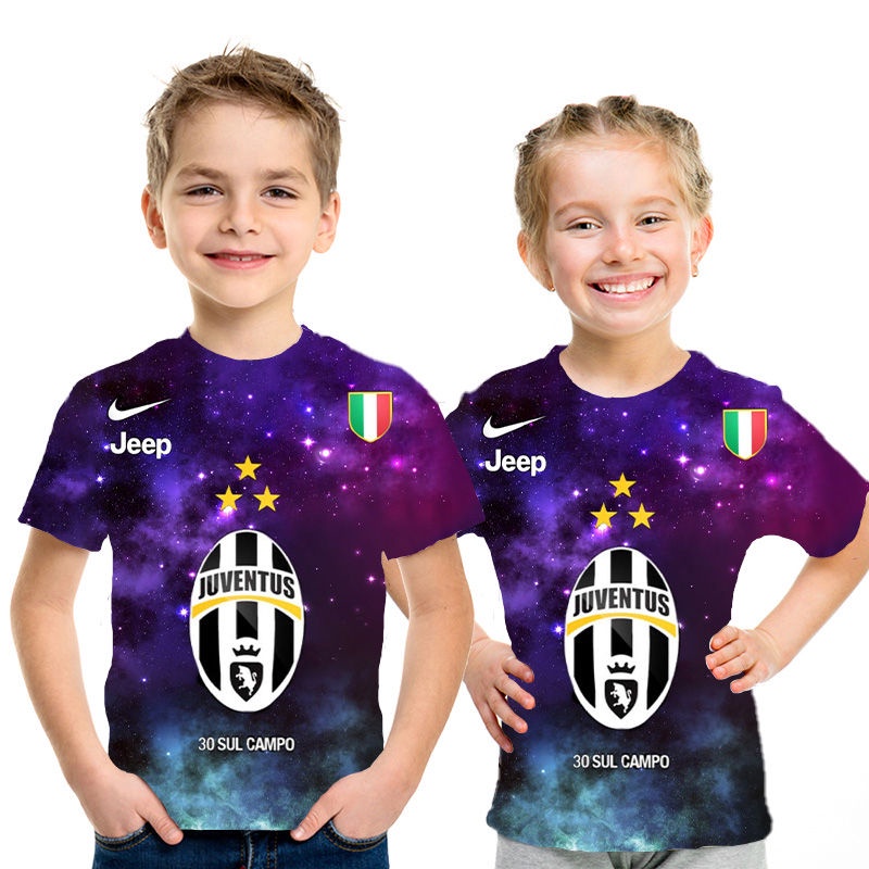 Áo Thun Tay Ngắn In Hình Ronaldo 3D Thời Trang Mùa Hè Dành Cho Bé Gái 2022