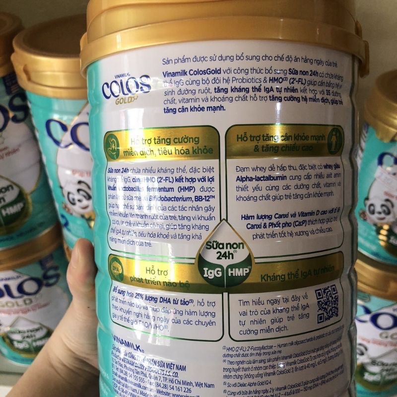 Combo 3 lon Vinamilk Colos Gold số 1 800g