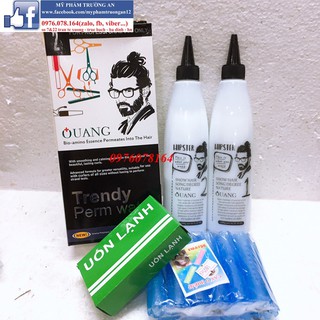 Combo Cặp uốn xoăn lạnh Quang Trendy Perm Water + Giấy Uốn Xoăn Lạnh + Trục Uốn Xoăn Lạnh - Tặng chun uốn