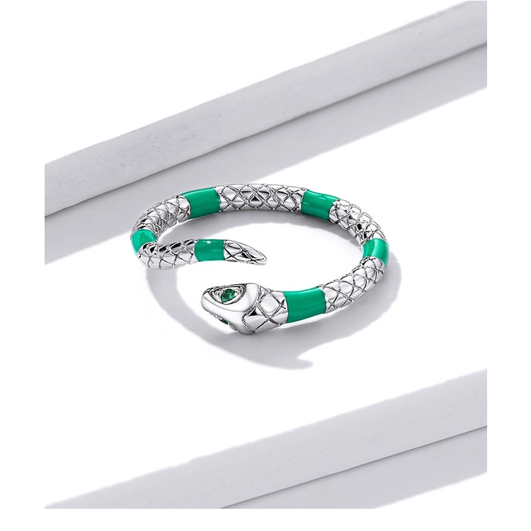 Bamoer Nhẫn Bạc 925 Họa Tiết Da Rắn Thời Trang BSC577