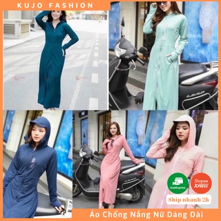 Áo Chống Nắng Nữ Dáng Dài Vải Thông Hơi Hàng Vnxk Kujo Shop