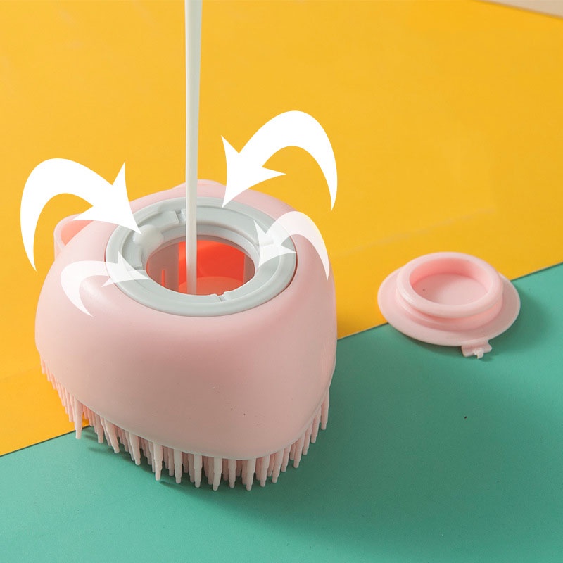 Bàn chải tắm bằng silicon massage chăm sóc cơ thể an toàn cho trẻ nhỏ
