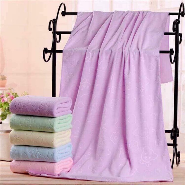 Khăn tắm gấu xuất nhật 140x70cm siêu tiện dụng