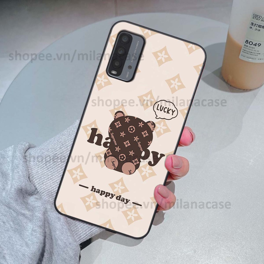 Ốp Xiaomi Redmi 9T gấu be@rBrick gấu Teddy Kaws siêu đẹp, phong cách, cá tính