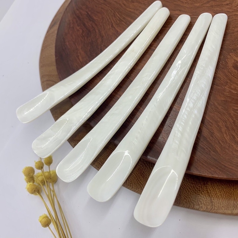 Thìa Vỏ Xà Cừ HAHANCO Xúc Trứng Cá Hồi/ Ăn Kem/ Thìa Cafe/ Derco - CTH735
