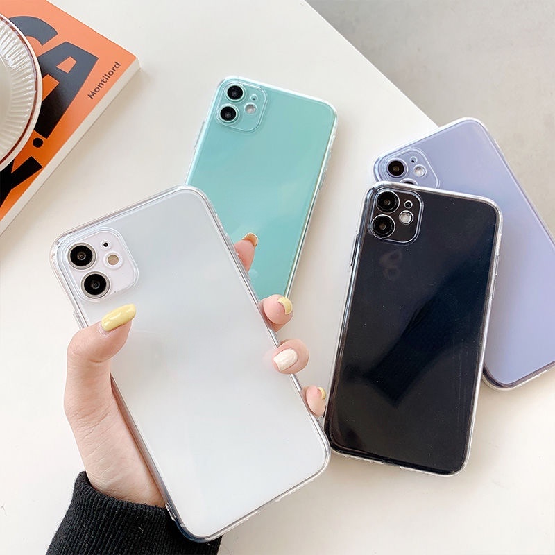 Casing For iPhone 13 12 11 Pro Max XS Max XR 6 6S 7 8 Plus 12 Mini SE 2020 Ốp lưng trong suốt siêu mỏng dành cho