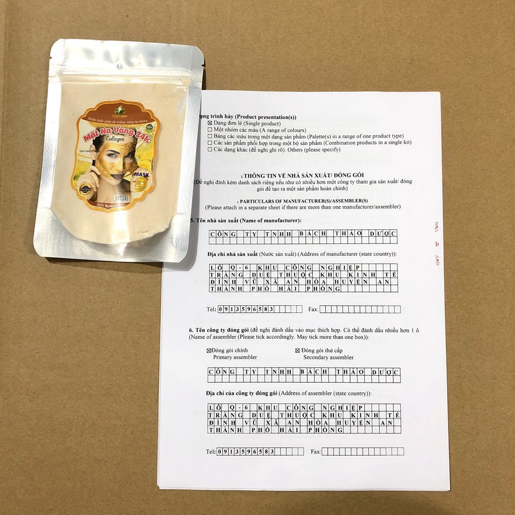 BỘT ĐẮP MẶT NẠ COLLAGEN TINH CHẤT VÀNG 24K GOLD GÓI 100GR | Thế Giới Skin Care