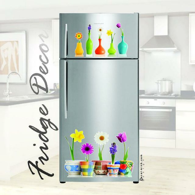 Decal sticker dán tủ lạnh chủ để ngộ nghịnh độc đáo