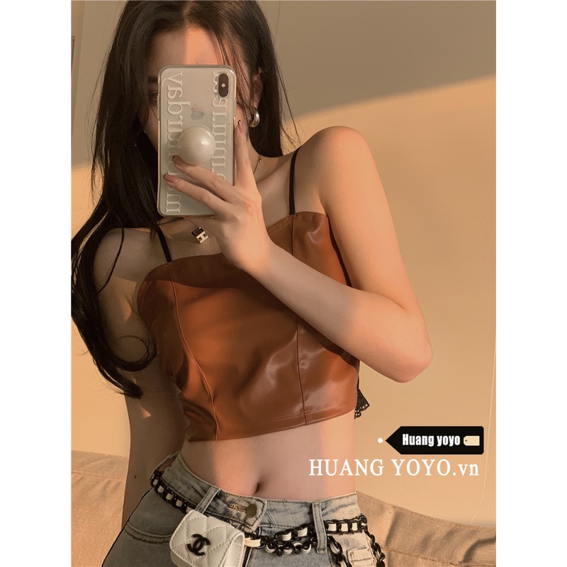 Áo Hai Dây Có Đệm Ngực Co Giãn Thời Trang Hàn Quốc Dành Cho Nữ