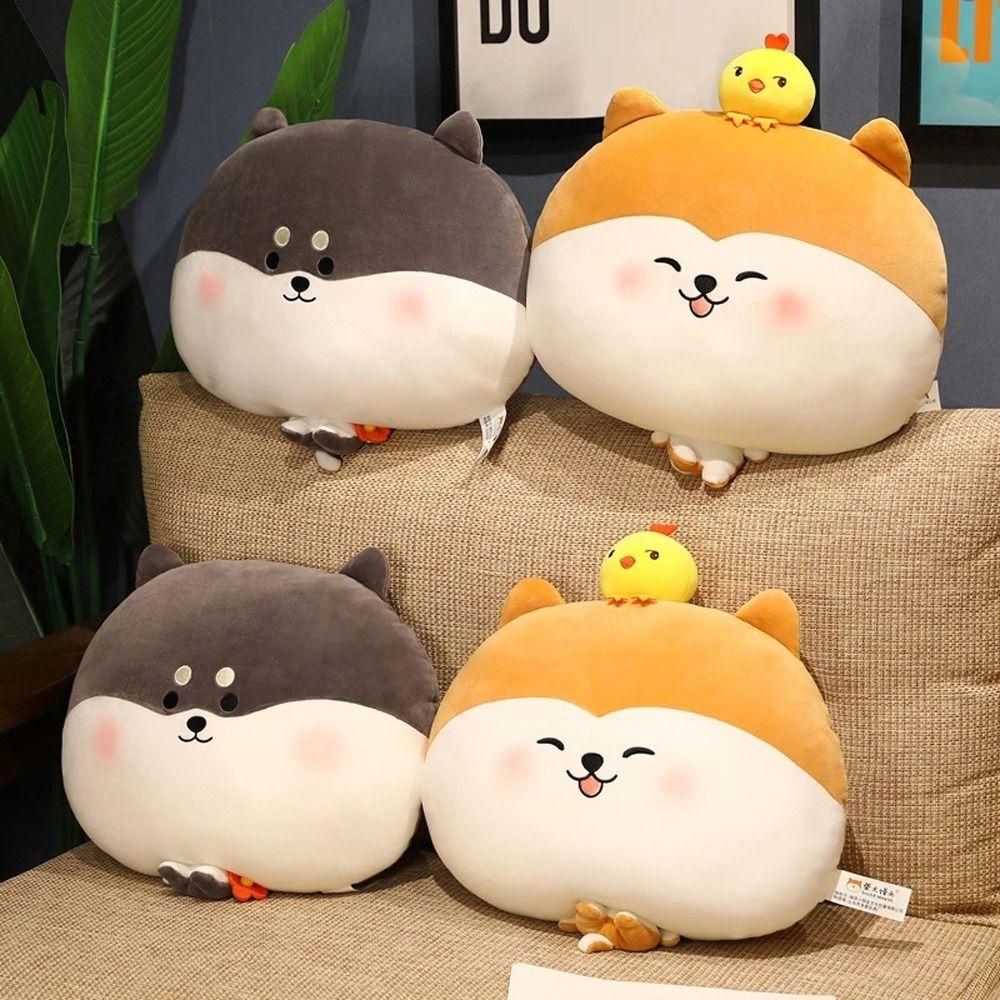Thú Nhồi Bông Hình Chó Shiba Mềm Mại Trang Trí Nhà Cửa