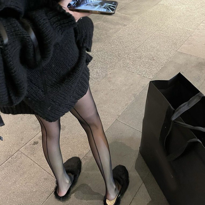 Quần Tất Lụa Kẻ Sọc Hở Lưng Gợi Cảm Cho Nữ