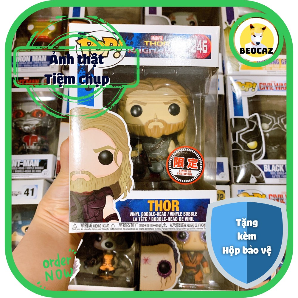 [Ship Hỏa Tốc] [Tặng Hộp Bảo Vệ] [Chính hãng] Mô hình Funko Pop Thor Thần Sấm Avengers Biệt đội siêu anh hùng No.246